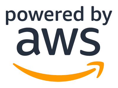 Powered by AWS logo